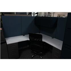 KNOLL DOUBLE PEDESTAL 2 PERSON WORKSTATION