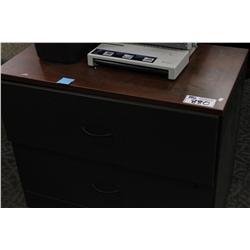MAHOGANY TOP 2 DRAWER LATERAL FILE CABINET