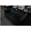 Image 1 : DARK GREEN SOFA W/HIDE A BED