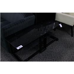 LARGE GLASS TV STAND