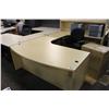 Image 2 : MAPLE BOW FRONT EXECUTIVE DESK W/HUTCH