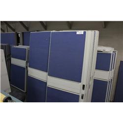 LARGE LOT OF BLUE GLOBAL OFFICE PARTITIONS