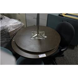 2 ROUND TABLES -  2 OFFICE CHAIRS & 1 FIREPROOF