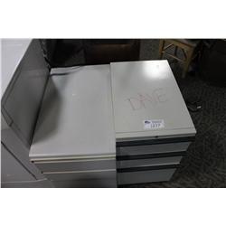 2 PEDESTALS & 1 BOOKSHELF