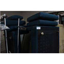 2 LARGE GREEN RECEPTION SOFA'S