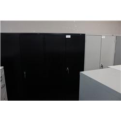 BLACK 2 DOOR STORAGE CABINET