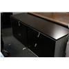 Image 2 : DARK WOOD DESK & CREDENZA SET
