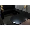 Image 1 : BLACK U-SHAPE EXECUTIVE DESK W/CREDENZA