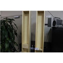 2 MAPLE SKINNY BOOKSHELVES