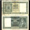 1941 Serbia 10 Dinara WW2 Note Better Grade (CUR-06133)