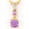 .80ct Natural Amethyst Diamond 9k Gold Pendant (JEW-9313X)