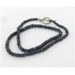 110ctw Natural Burma Blue Sapphire Beads Necklace (JEW-1805)