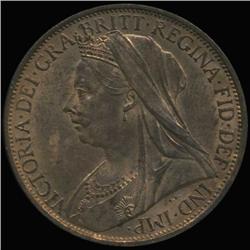 1901 British Victoria Penny Uncirculated MS64 (COI-7262)