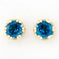 .70ct London Bl Topaz 9k 9k Yel Gold Earrings (JEW-9219X)