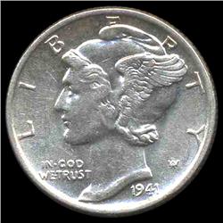 1941 Mercury Dime Choice MS64 (COI-8393)