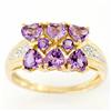 1.90ct Heart Amethyst Diamond 9k Gold Ring (JEW-9355X)