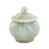 Rare Green Thai Jade Lidded Vase (DEC-412)