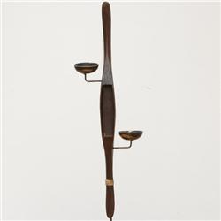 Teak Silk Weft Candle Holder (ANT-052)