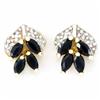 .88ct Black Sapphire Diamond 9k Gold Earrings (JEW-9214X)