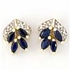 .84ct Bl Sapphire Diamond 9k Gold Earrings (JEW-9231X)