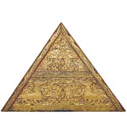 Architectural Antique Gilded Temple Roof Gable (ANT-360)