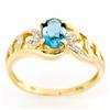 1.11ct Natural Green Topaz Diamond 9k Gold Ring (JEW-9419X)