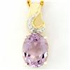 2.62ct Huge Pink Amethyst Diamond 9k Gold Pendant (JEW-9293X)