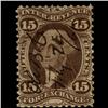 Image 1 : 1860s US Revenue Stamp 15c Foreign Exchange (STM-1522)