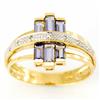 1.40ct Natrl Iolite Genuine Diamond Ring 9k Gold (JEW-9451X)