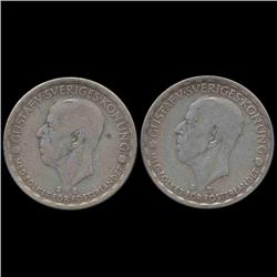 1946/48 Sweden 1Kr 2 PCS (COI-8352)