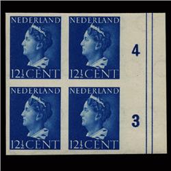 1944 Netherlands 12.5c Imperf Block Mint Scarce (STM-1572)