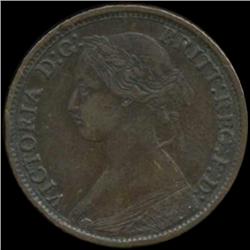 1866 Britain Victoria Farthing High Grade (COI-7056)
