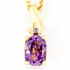 1.55ct Natural Amethyst Diamond 9k Gold Pendant (JEW-9306X)
