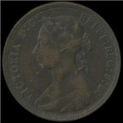 1889 Victoria Halfpenny Hi Grade (COI-7137)