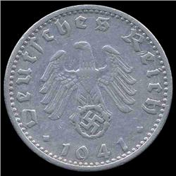 1941D Nazi Germany 50pfg XF Scarce (COI-8119)