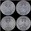 Image 2 : 1972 Germany 10M Olympic 4 Pcs Diff. Mints (COI-8340)