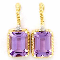 2.24ct Pink Amethyst Diamond Earrings 9k Gold (JEW-9198X)