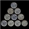 1938-45P/D/S Mercury Dimes AU 10 Pcs (COI-8578)
