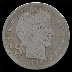 1893S Barber Quarter Circulated (COI-7639)
