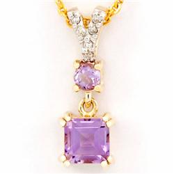 .80ct Natural Amethyst Diamond 9k Gold Pendant (JEW-9313X)