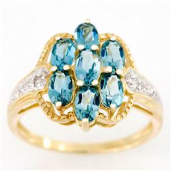 2.01ct Natrl Grn Topaz Genuine Diamond Ring Gold (JEW-9376X)