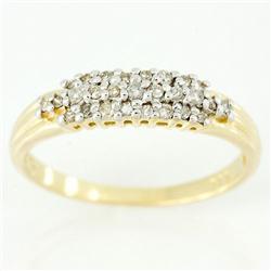 .34ct Genuine Natural 27 Diamond 9k Yel Gold Ring (JEW-9396X)