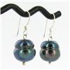 Saltwater Baroque Black Pearl Earrings (JEW-250L)
