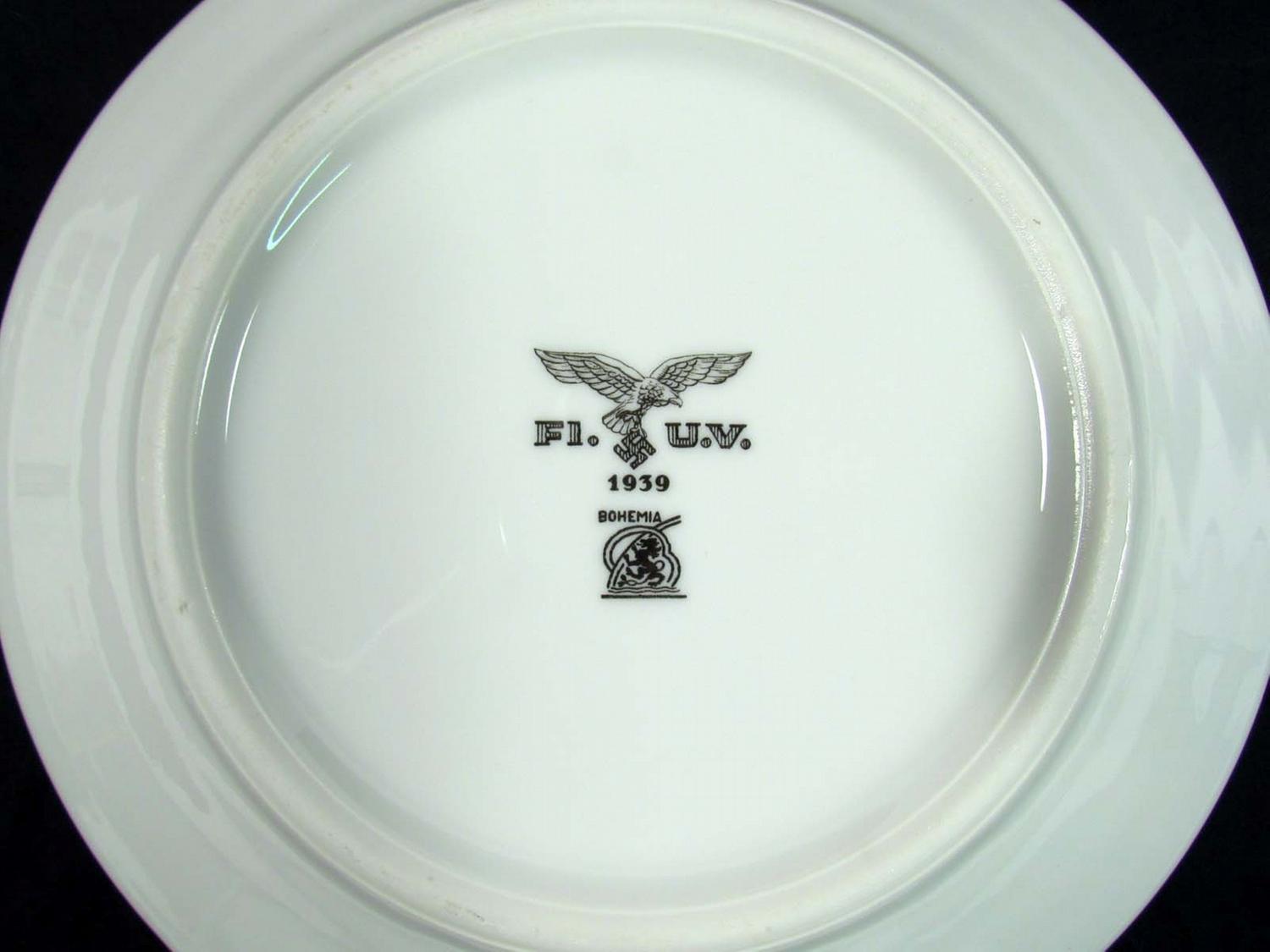 LOT OF 2 WW2 GERMAN NAZI 1939 BOHEMIA PLATES Eac