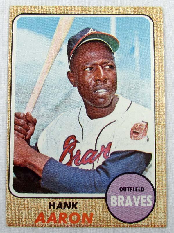 1968 TOPPS HANK AARON NO. 110 BASEBALL CARD