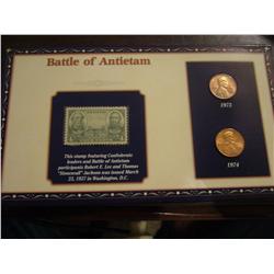 Battle of Anteitam Stamp and 1973 and 1974 cent