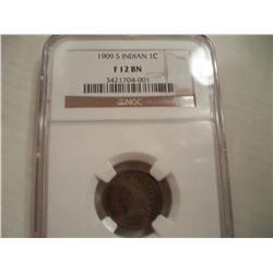 1909-S Bronze Indian Head Cent NGC F-12