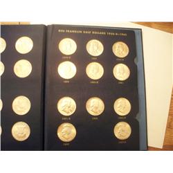 Complete Set B/U Franklin Silver Half Dollars, 35 Coins
