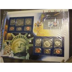 1986 Postal Commemerative Sheet with 2 Mint Sets