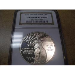 1996-S Community Service $1 Silver Commemorative